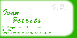 ivan petrits business card